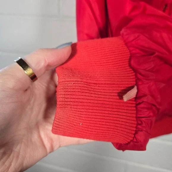 Vtg Oakton Weather Breaker Jacket Mens XL Tall Red Blue Reversible 80s 90s Retro - Picture 6 of 14